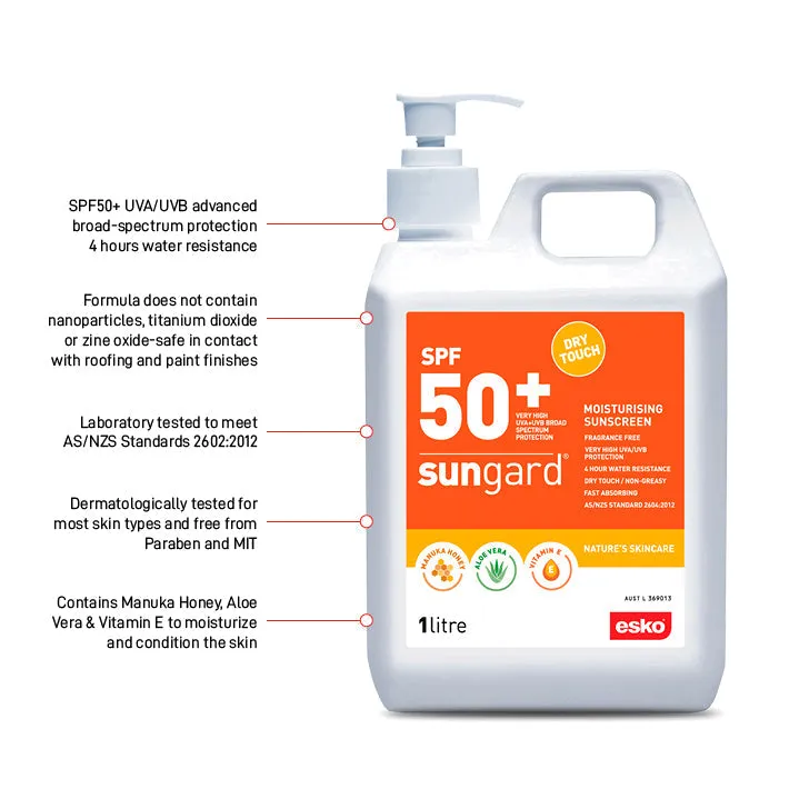 1lt Pump Bottle, SunGard SPF 50  Sunscreen Promo with FREE 60ml Carabiner Sunscreen