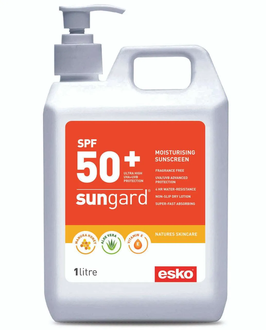 1lt Pump Bottle, SunGard SPF 50  Sunscreen Promo with FREE 60ml Carabiner Sunscreen