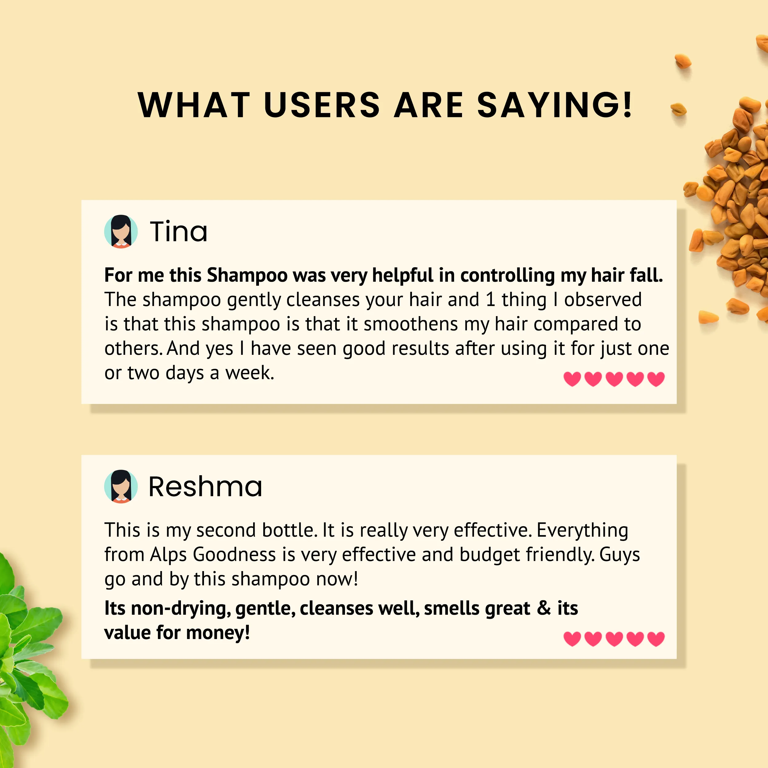 Alps Goodness Fenugreek Biotin & Redensyl Anti Hairfall Shampoo for All Hair Types (500 ml) | Sulphate Free Silicone Free Paraben Free | Gentle & Mild Cleansing Shampoo| Vegan | Hairfall Control Shampoo