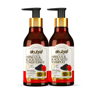 Atulya Hibiscus & Black Seed Shampoo & Conditioner Combo (300ml each) (Buy 5 Products & Get Rs.500 Off)
