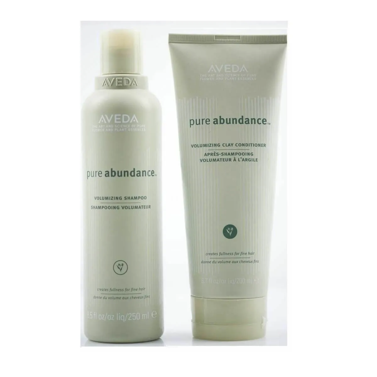 Aveda Pure Abundance Volumizing Shampoo 8.5 oz & Clay Conditioner 6.7 oz SET