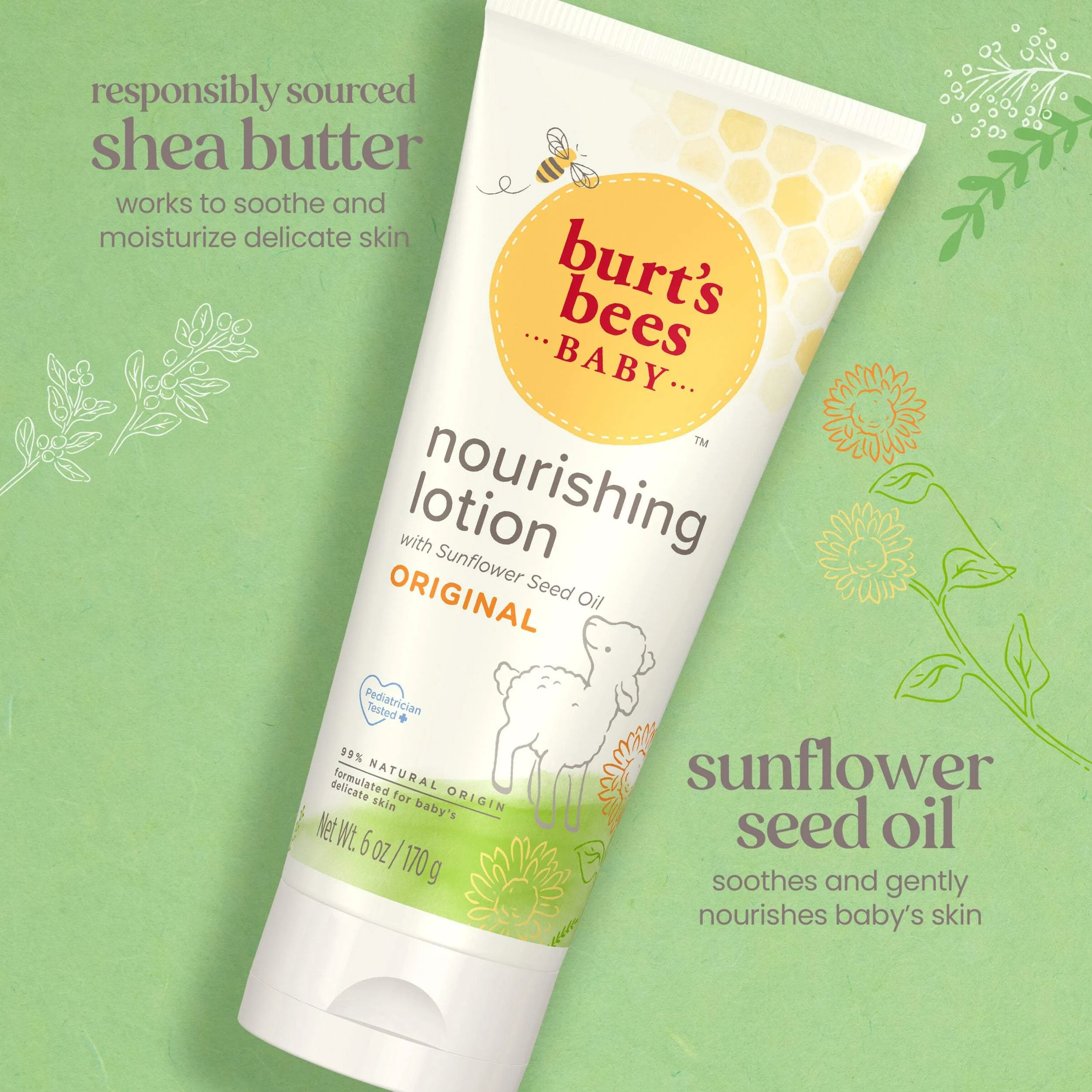 Baby Ultra Gentle Lotion by Burts Bees for Kids - 6 oz Body Lotion