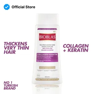 Bioblas Anti-Hair Loss Volume Shampoo (Collagen   Keratin) - 360ml