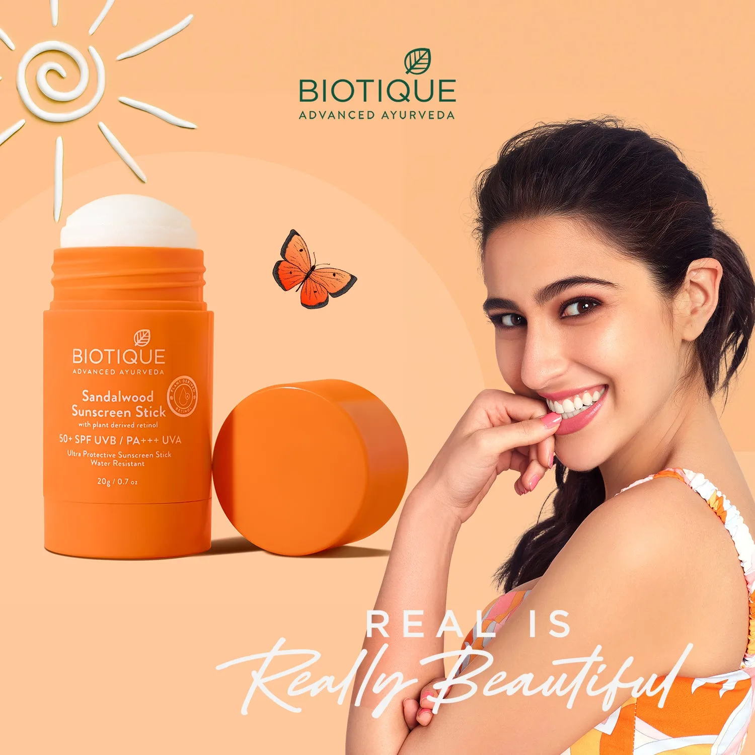Biotique Sandalwood Sunscreen Stick, SPF 50  --20g