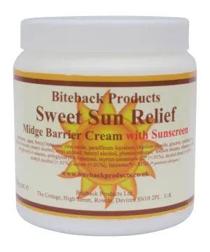 Biteback Horse 'Sweet Sun Relief' Midge Barrier & Sun Protection Cream
