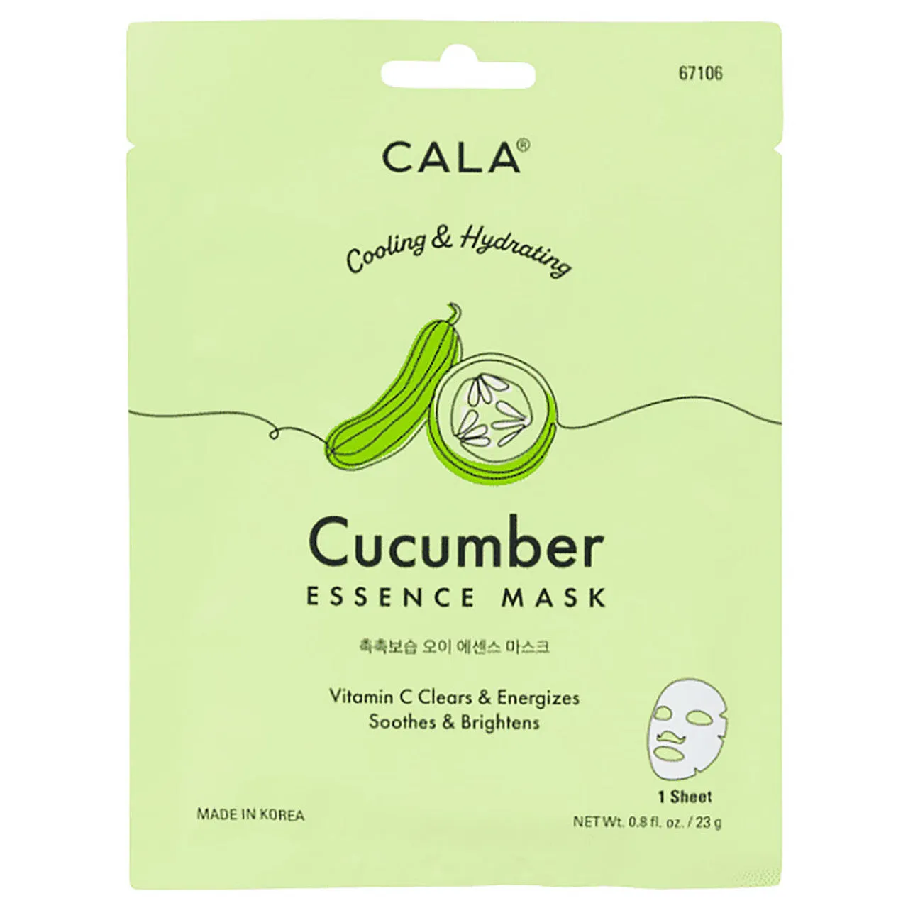 Cala Essence Facial Masks: Cucumber (5 Pks)