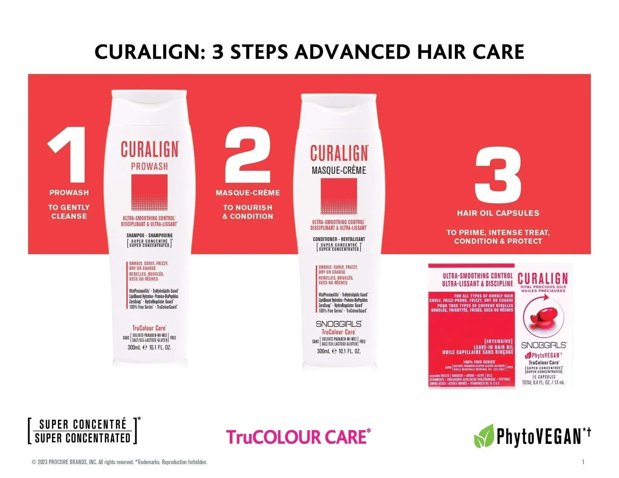 CURALIGN Prowash Vegan Hair Shampoo & Pump