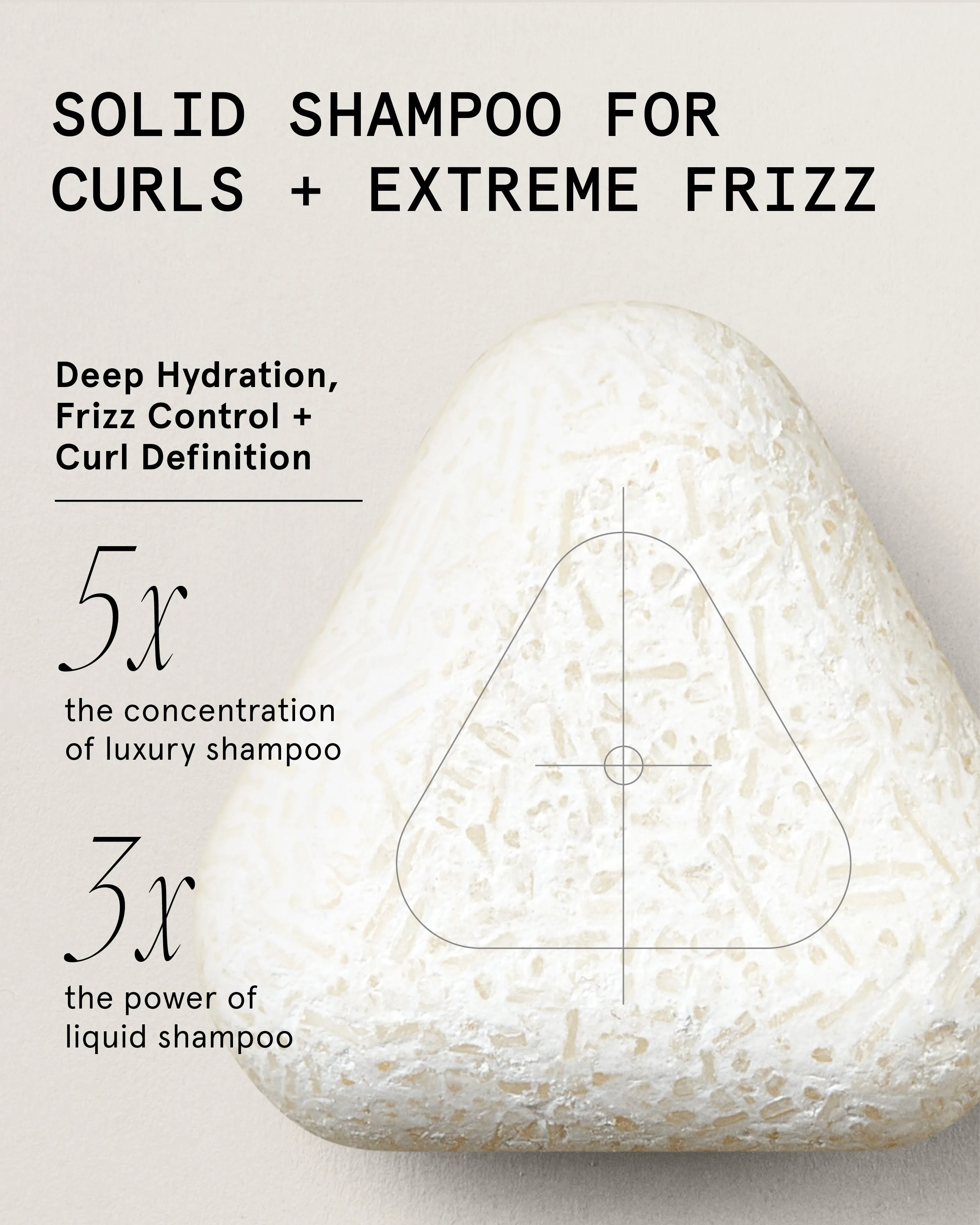 Deep Moisture   Anti Frizz Shampoo Bar for Curly, Coily, Extremely Frizzy Hair