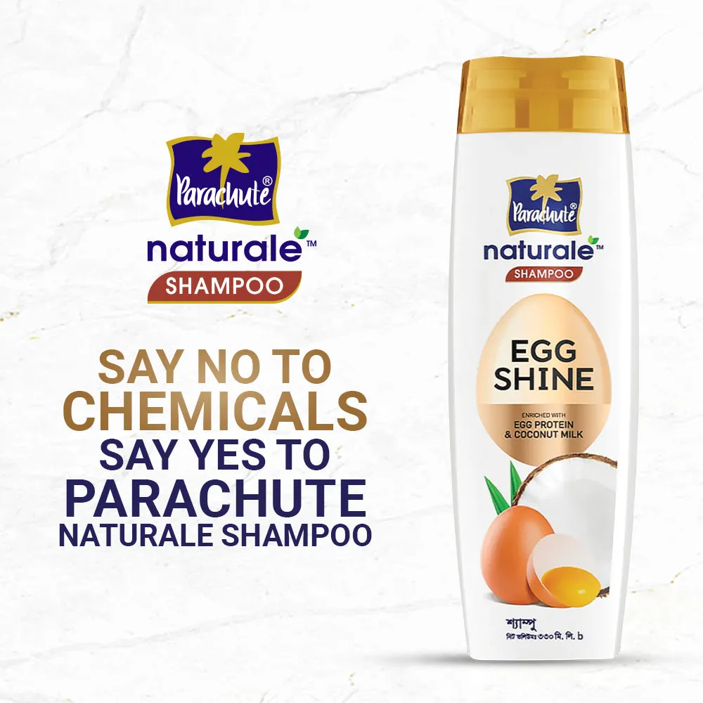 HAIR CARE BUNDLE - Parachute Naturale Shampoo Egg Shine 330ml & Aloe Vera Enriched Coconut Hair Oil 250ml
