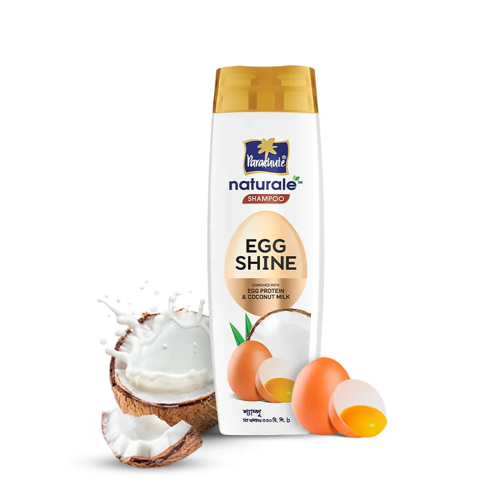 HAIR CARE BUNDLE - Parachute Naturale Shampoo Egg Shine 330ml & Aloe Vera Enriched Coconut Hair Oil 250ml