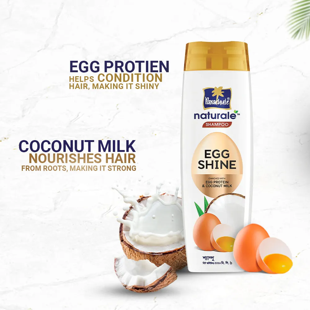 HAIR CARE BUNDLE - Parachute Naturale Shampoo Egg Shine 330ml & Aloe Vera Enriched Coconut Hair Oil 250ml