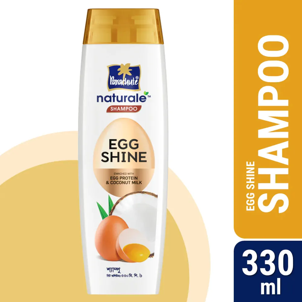 HAIR CARE BUNDLE - Parachute Naturale Shampoo Egg Shine 330ml & Aloe Vera Enriched Coconut Hair Oil 250ml