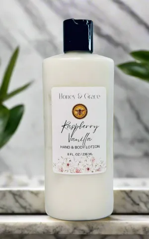 Honey and Grace Raspberry Vanilla Hand and Body Lotion 8oz