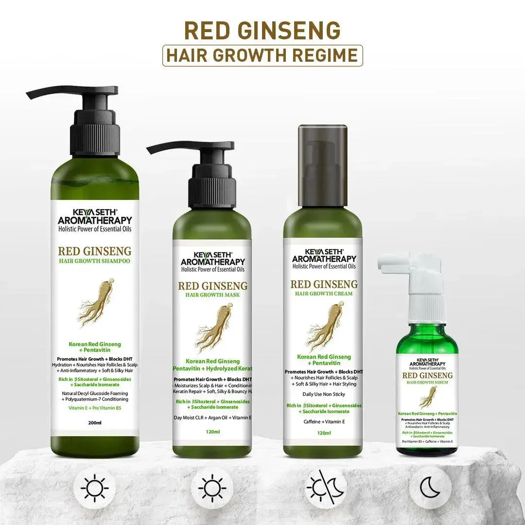 Korean Red Ginseng Hair Growth Shampoo, Blocks DHT, Pentavitin, Decyl Glucoside   Conditioners, Hydration Nourishes Hair & Scalp