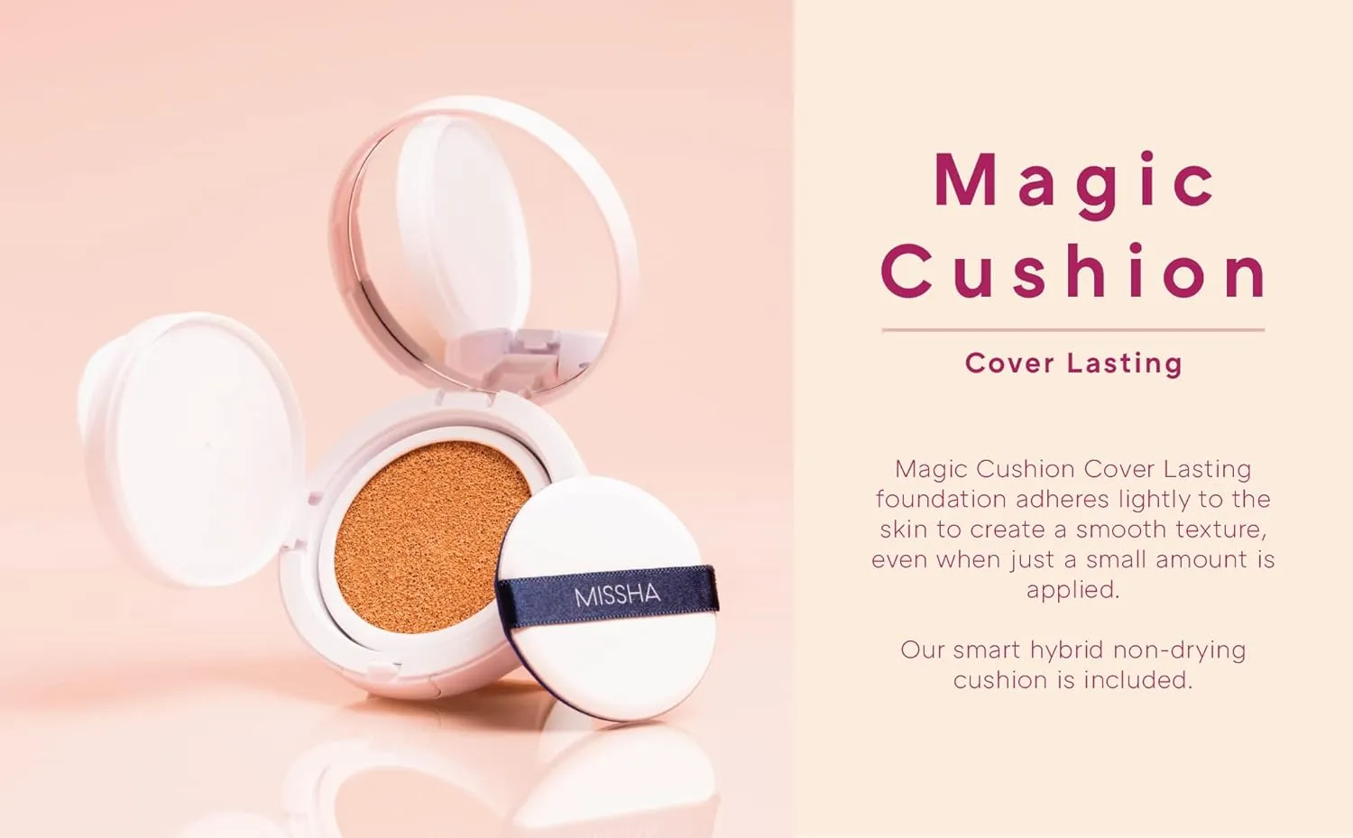 MISSHA Magic Cushion Cover Lasting Foundation SPF50 /PA   , 23 Natural Beige 15 g
