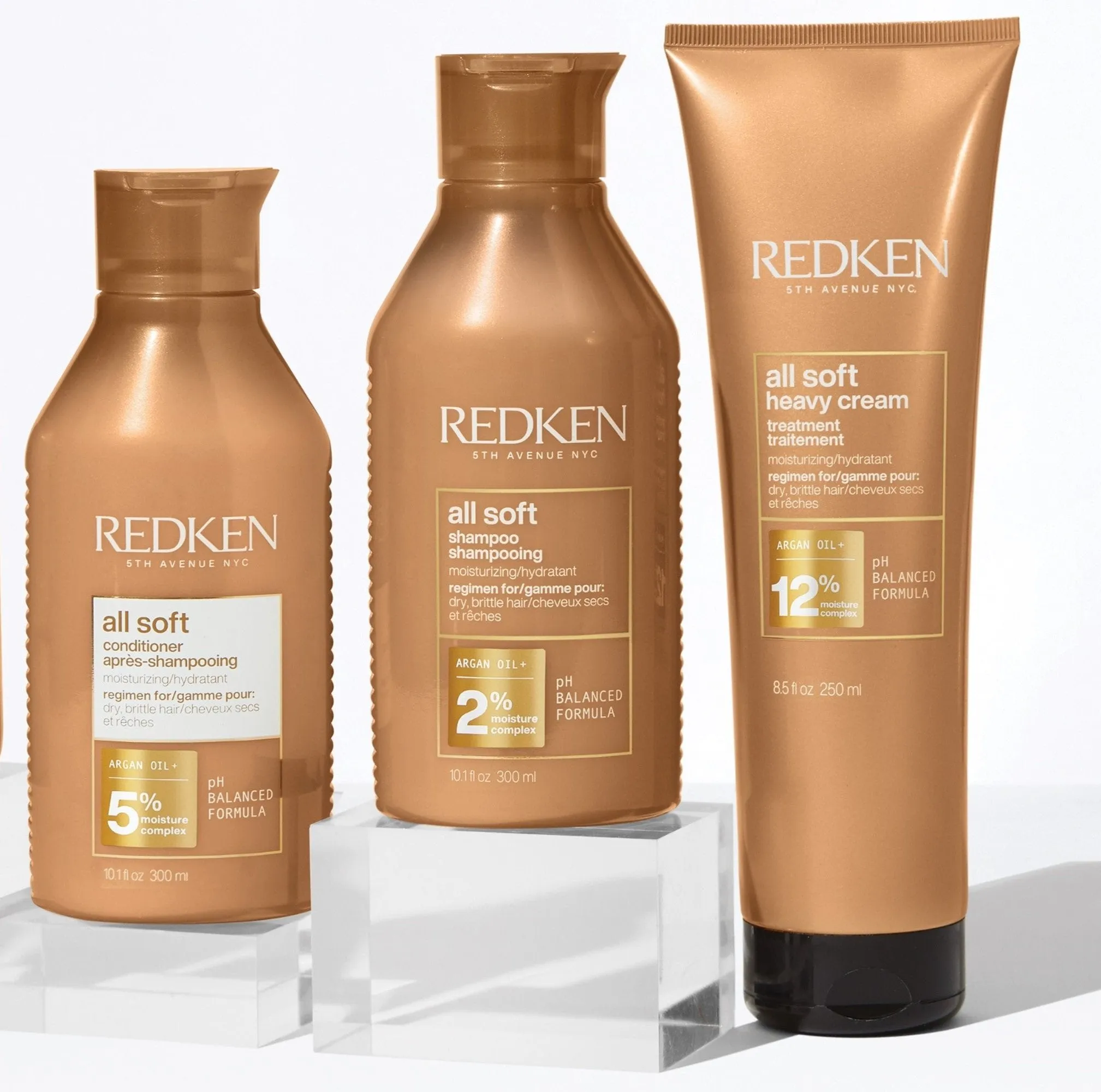 Redken All Soft Shampoo, Conditioner & Heavy Cream Treatment Trio
