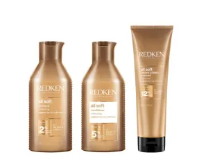Redken All Soft Shampoo, Conditioner & Heavy Cream Treatment Trio
