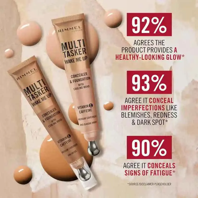 Rimmel London Multi-Tasker Wake Me Up Foundation & Concealer