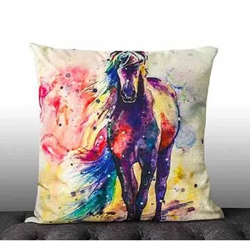 Saddleworld Horse Design Cushion Cover
