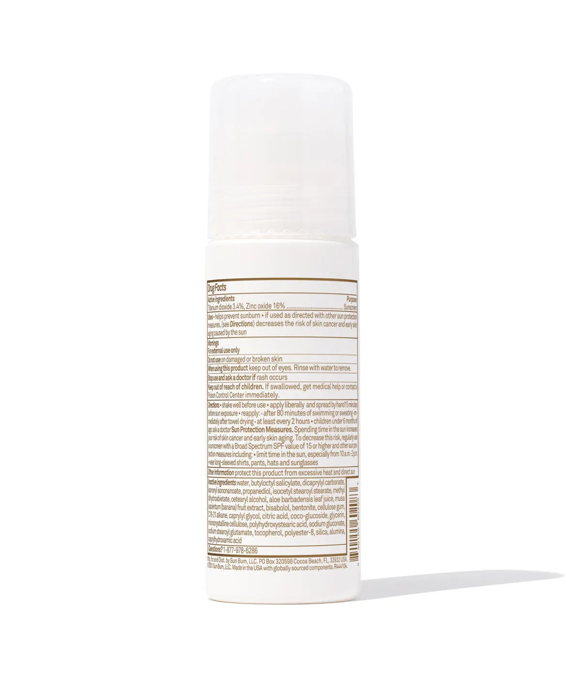 Sun Bum SPF 50 Mineral Roll On Sunscreen 3oz
