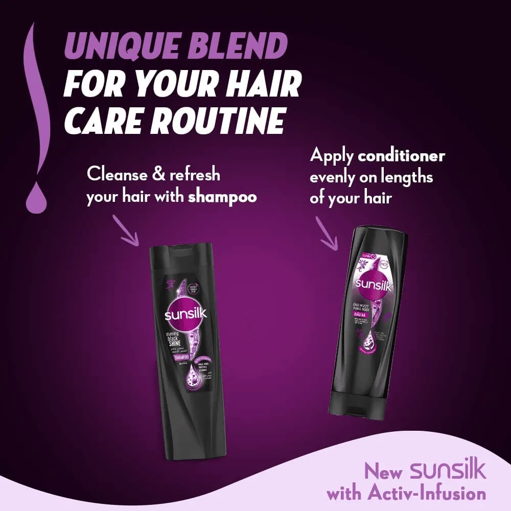 Sunsilk New Activ Infusion Stunning Black Shine Shampoo - 400ml