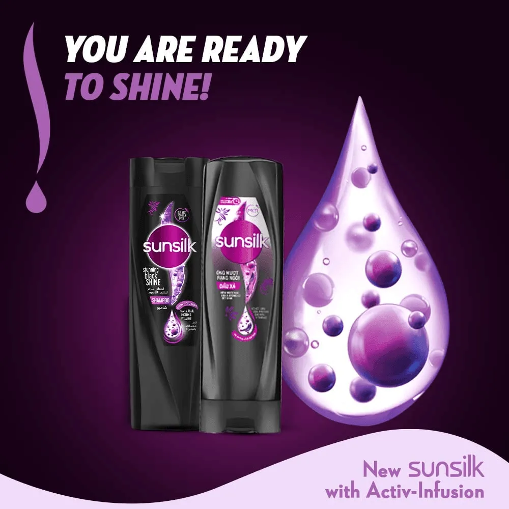 Sunsilk New Activ Infusion Stunning Black Shine Shampoo - 400ml