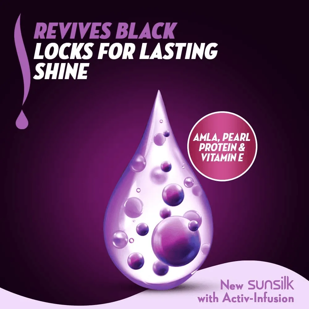 Sunsilk New Activ Infusion Stunning Black Shine Shampoo - 400ml