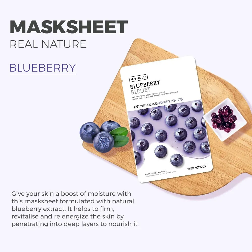 The Face Shop Real Nature Face Mask with Blueberry Extract