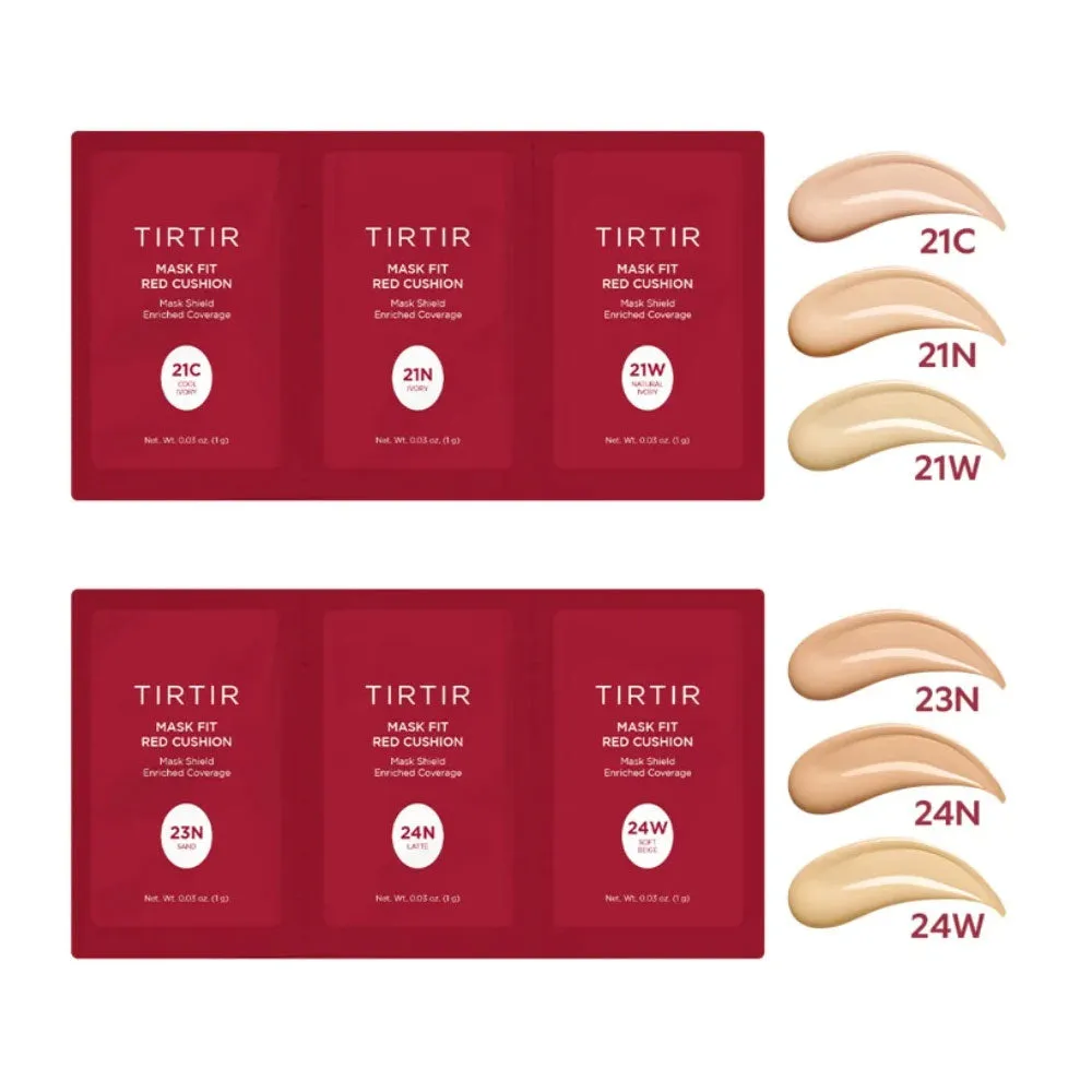 TIRTIR Red Cushion Foundation Shade Sampler